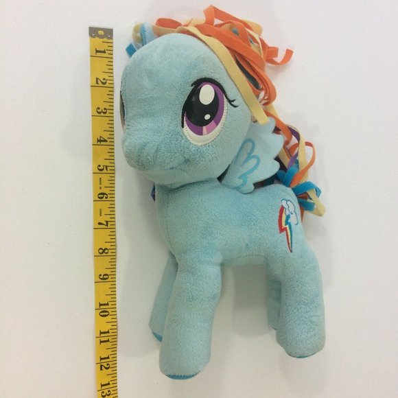 My Little Pony Rainbow Dash Plush 11" Tall Stuffed Animal Toy Cloth Hair Hasbro - Picture 11 of 11